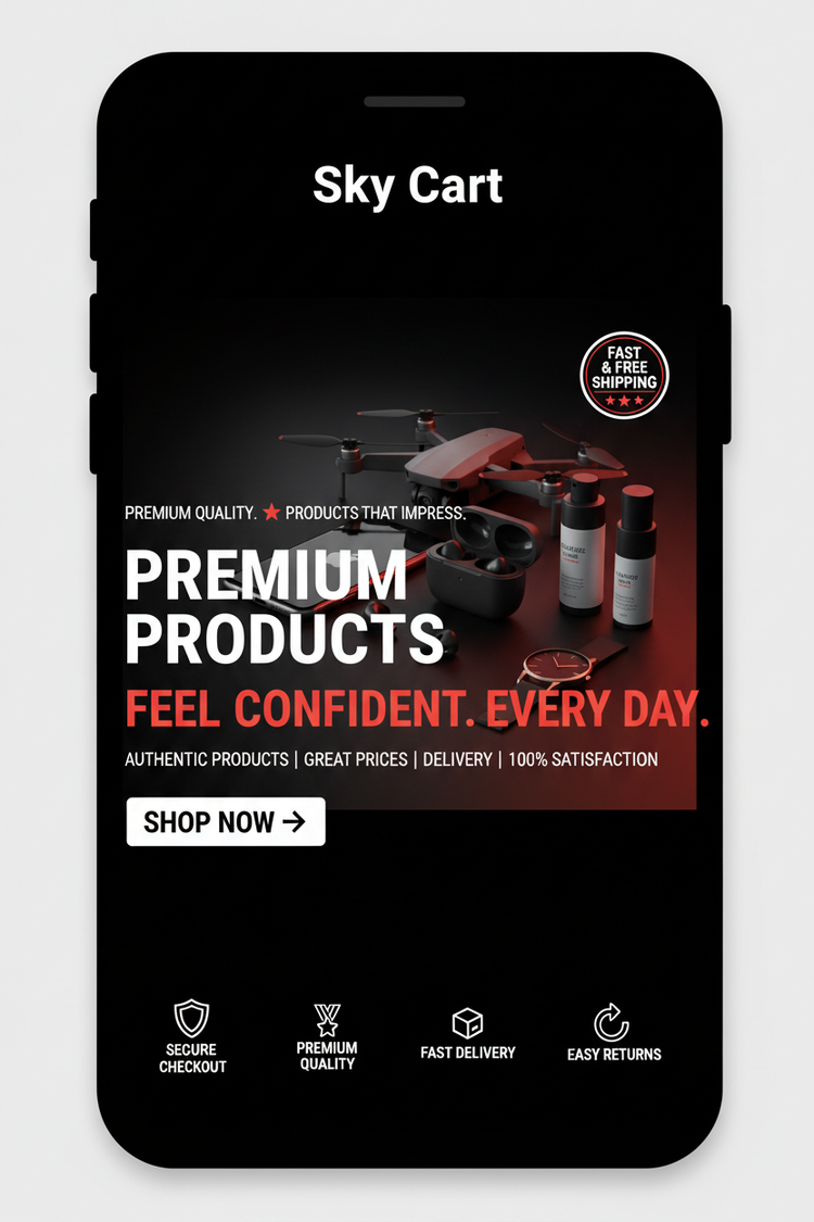 Sky Cart Mobile Banner